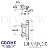 Grohe Veris Thermostat Shower Mixer Dimensions