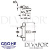 Grohe Grohtherm 1000 Thermostatic Bath Mixer Dimensions