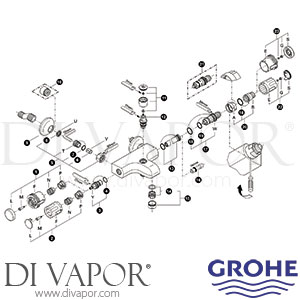 Grohe 34357 Automatic 2000 Bath Mixer (Basic / Clova) Spare Parts