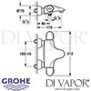 Grohe Grohtherm 3000 Thermostatic Bath Shower Mixer Dimensions