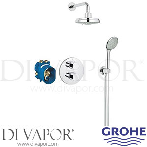 Grohe 34399000 Grohtherm 3000 Cosmopolitan Perfect Shower Set with Rainshower Cosmopolitan 160 Spare Parts