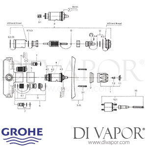 Grohe 34411000 Grohmix Shower Spare Parts