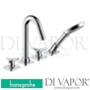 Hansgrohe 34446000 AXOR Citterio M 4-Hole Rim Mounted Bath Mixer with Star Handles and Escutcheons 06/11 - 05/13 Spare Parts