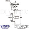 Grohe Grohtherm 1000+ Thermostatic Bath Mixer Dimensions