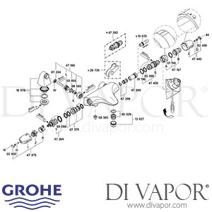 Grohe 34479000 Grohtherm Auto 3000 Bath Shower Mixer Spare Parts