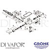 Grohe 34502000 Mixer Spare Tech Diagram