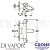 Grohe 34555IP0 Mixer Spare Diagram