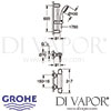 Grohe Grohtherm 1000 Thermostatic Shower Mixer Shower Set Dimensions