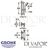 Grohe Grohtherm 800 Thermostatic Shower Mixer Shower Set Dimensions