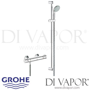 Grohe 34566000 Grohtherm 800 Thermostatic Shower Mixer (1/2 Inch) with Shower Set Spare Parts
