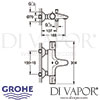 Grohe Grohtherm 800 Bath Mixer 160CC Dimensions