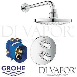Grohe 34582000 Grohtherm 1000 Perfect Shower Set with Euphoria Cosmopolitan 180 Spare Parts
