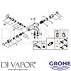 Grohe 34593002 Mixer Spare Tech Diagram