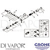 Grohe 34594000 Mixer Spare Tech Diagram