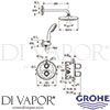 Grohe 34611001 Spare Diagram
