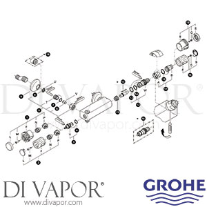 Grohe 34650 Automatic 2000 Mixer (Basic / Clova) Shower Spare Parts