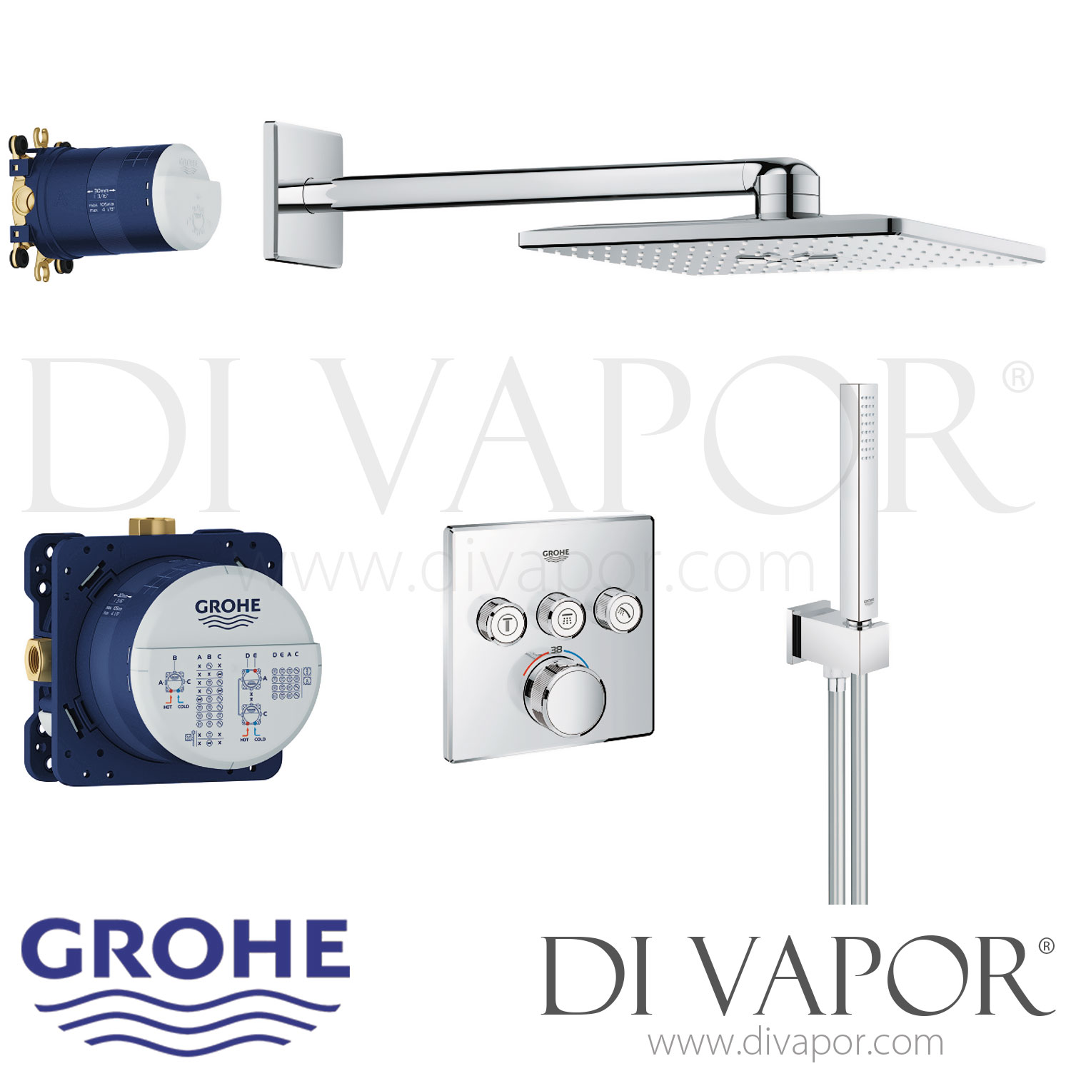 Grohe 34706000 Grohtherm SmartControl Perfect Shower Set with