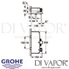 Grohe Grohtherm SmartControl Thermostatic Bath Shower Mixer Dimensions