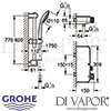Grohe Grohtherm SmartControl Thermostatic Shower Mixer Shower Set Dimensions