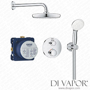 Better Bathrooms 34727000 Chrome Concealed Shower Mixer with Dual Control & Round Wall Mounted Head and Handset - Grohe Tempesta 210 Spare Parts