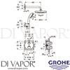 Grohe 34733002 Spare Tech Diagram