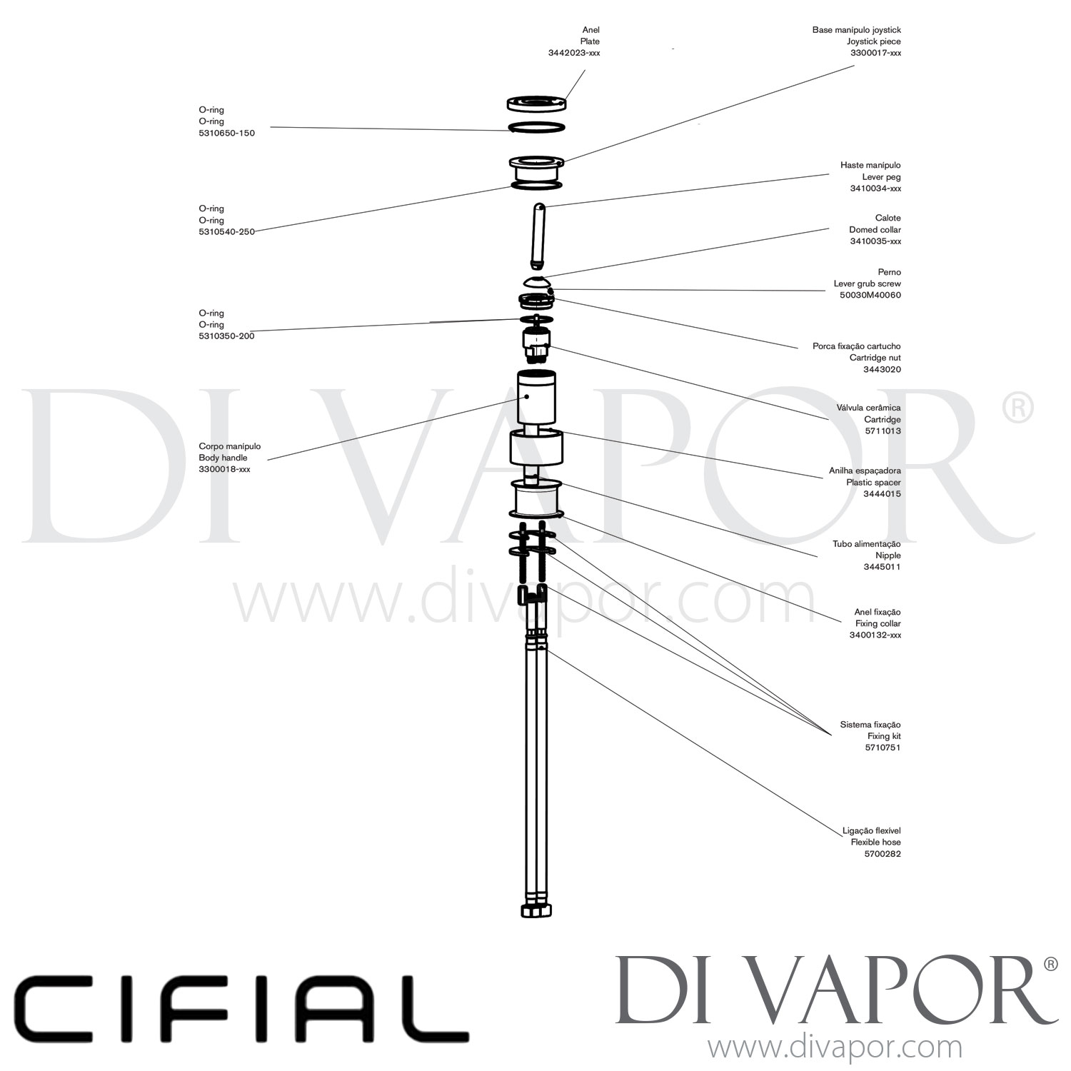Cifial 34800M10 Techno M10 Joystick Deck Valve Spare Parts