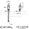 Cifial 34800M10 Techno M10 Joystick Deck Valve Dimensions