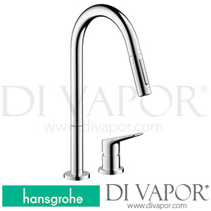 Hansgrohe 34822000 AXOR Citterio M 2-Hole Single Lever Kitchen Mixer 220 With Pull-Out Spray Spare Parts >10/17