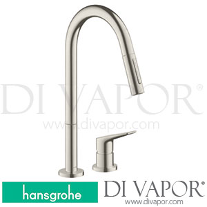 Hansgrohe 34822800 AXOR Citterio M 2-Hole Single Lever Kitchen Mixer 220 With Pull-Out Spray Spare Parts >10/17