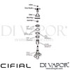 Cifial 34840ED Edwardian Deck Diverter Dimension