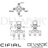 Cifial 34840SQ Quadrado Deck Diverter Dimensions