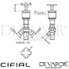 Cifial 34840T4K TH400 Deck Diverter Cross Dimensions