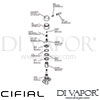 Cifial 34840TH-X11 PVD X11 Deck Diverter Dimension