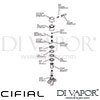 Cifial 34840TH-X20 PVD X20 Deck Diverter Dimension