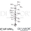 Cifial 34840TH Technovation 465 Chrome Black Deck Diverter Dimension