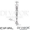 Cifial 34840TX Texa Deck Diverter Dimension