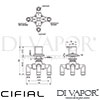Cifial 34840VV Viva Deck Diverter Dimensions