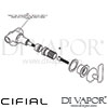 Cifial 34841T4 TH400 Wall Diverter Lever with Stop Dimension