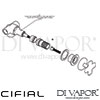 Cifial 34841T4K TH400 Wall Diverter Cross with Stop Dimension