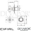 Cifial 34842CL Coule Wall Diverter Dimensions