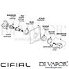 Cifial 34842CU Cudo Wall Diverter Dimension