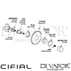 Cifial 34842VV Viva Wall Diverter Dimension