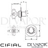 Cifial 34842VV Viva Wall Diverter Dimensions