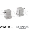 Cifial 34890QD Mini Square Pair Deck Bath Valves Spare Parts
