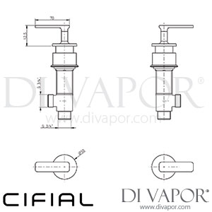 Cifial 34890T4 TH400 Pair Deck Bath Valves Lever Spare Parts