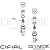 Cifial 34890T4K TH400 Pair Deck Bath Valves Cross Dimension
