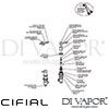Cifial 34890TB Techno 300 Pair Deck Bath Valves Dimension