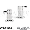 Cifial 34890TB Techno 300 Pair Deck Bath Valves Spare Parts
