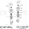 Cifial 34890VV Viva Chrome Black Pair Deck Bath Valves Dimension