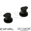 Cifial 34890VV Viva Chrome Black Pair Deck Bath Valves Spare Part